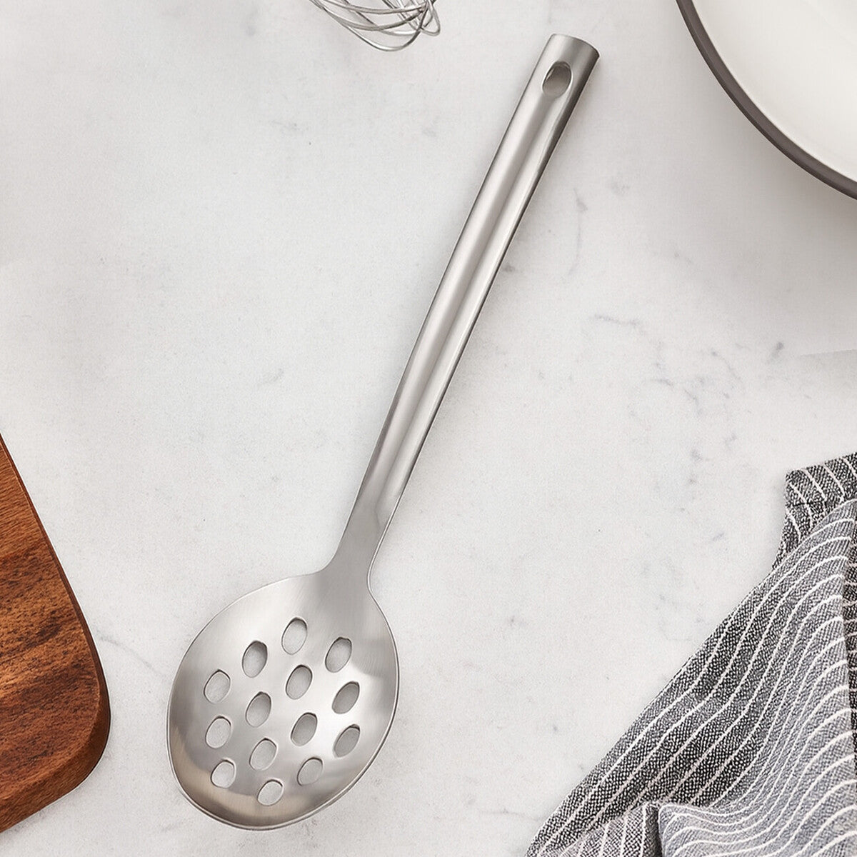Stainless Steel Shiny Finish Slotted Spoon | Hera