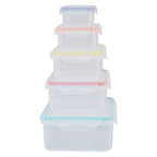 5 Piece Rectangular Food Containers with Airtight Lids | Herrela