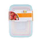 5 Piece Rectangular Food Containers with Airtight Lids | Herrela
