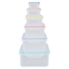 6 Piece Rectangular Food Containers with Airtight Lids | Herrela