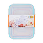 6 Piece Rectangular Food Containers with Airtight Lids | Herrela