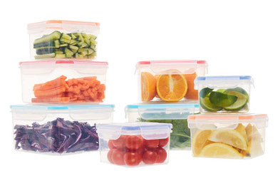 4 Piece Square Food Containers with Airtight Lids | Herrela