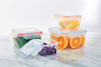 4 Piece Square Food Containers with Airtight Lids | Herrela