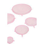 Set Of Six Pink Silicone Lids | Zing