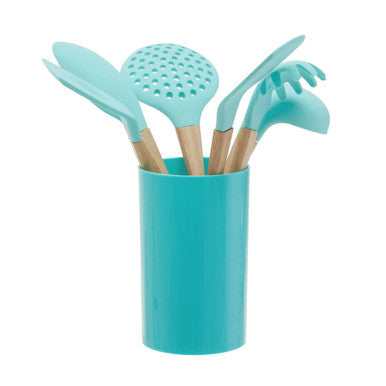 7 Piece Utensil Set In Pastel Green | Zing