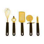 Five Piece Light Gold Kitchen Gadget Set | Zing