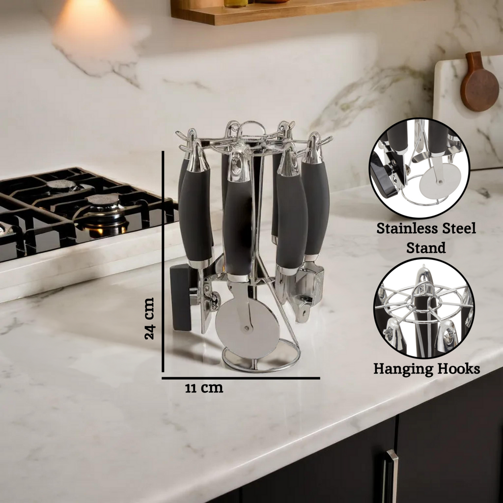 Five Piece Kitchen Gadget Set with Stand | Barron