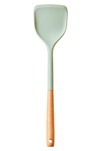 Sage Green Silicone Head Turner with Round Wood Handle | Nova