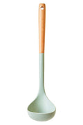 Sage Green Silicone Head Ladle with Round Wood Handle | Nova