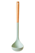 Sage Green Silicone Head Ladle with Round Wood Handle | Nova