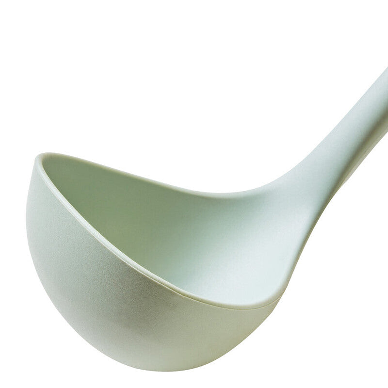 Sage Green Silicone Head Ladle with Round Wood Handle | Nova