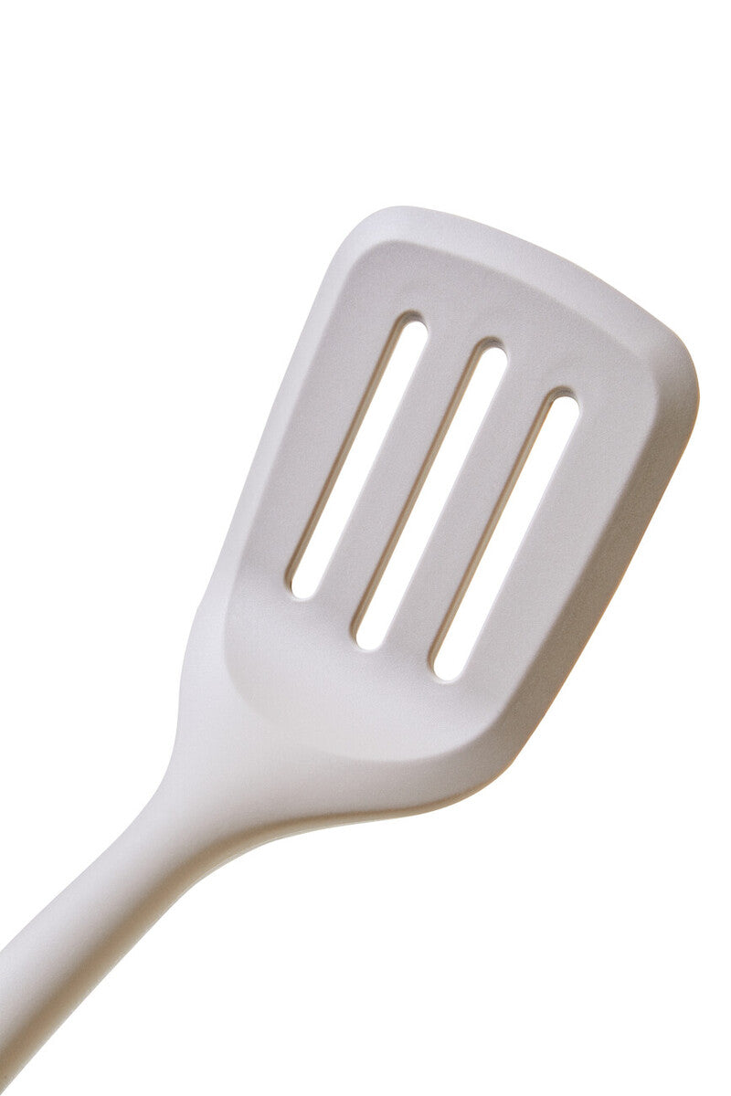 Stone Grey Silicone Head Slotted Turner | Nova