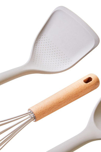 Stone Grey Silicone Head 3 Piece Kitchen Tool Set | Nova