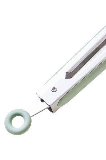 Sage Green Silicone and Stainless Steel Tongs | Nova