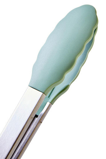 Sage Green Silicone and Stainless Steel Tongs | Nova