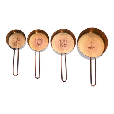 Set Of 4 Rose Gold Measuring Cups | Alchemist