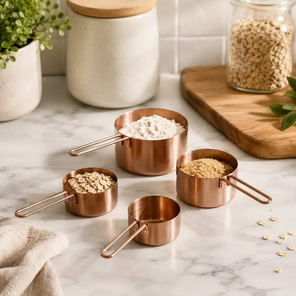 Set Of 4 Rose Gold Measuring Cups | Alchemist