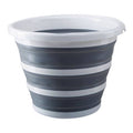Collapsible Grey and White Bucket with Handle | Averill