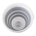 Collapsible Grey and White Bucket with Handle | Averill