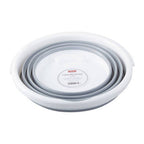 Collapsible Grey and White Bucket with Handle | Averill