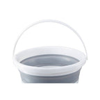 Collapsible Grey and White Bucket with Handle | Averill