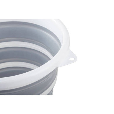 Collapsible Grey and White Bucket with Handle | Averill