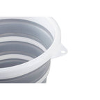 Collapsible Grey and White Bucket with Handle | Averill