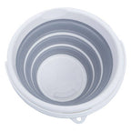 Collapsible Grey and White Bucket with Handle | Averill
