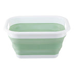 Collapsible Green White Laundry Basket | Averill