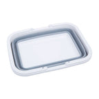 Collapsible Grey and White Basket with Handles | Averill
