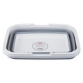 Collapsible Grey and White Basket with Handles | Averill