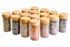 Bamboo Revolving Spice Rack with 16 Jars | Puro