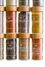 Bamboo Revolving Spice Rack with 16 Jars | Puro