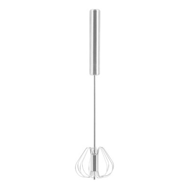 Press And Spin Silver Finish 26Cm Whisk | Zamin