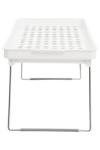 Set of 2 White and Grey Foldable Cabinet Racks | Romm