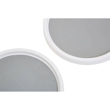 Set of 2 White and Grey Revolving Racks | Romm