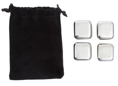 Set of 4 Stainless Steel Whisky Stones | Patrin