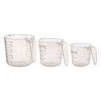 Set of Three Clear Plastic Measuring Jugs | Guluna