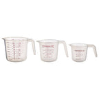 Set of Three Clear Plastic Measuring Jugs | Guluna