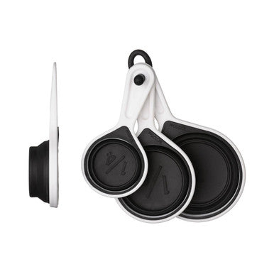 Set Of 4 Collapsible Black Silicone Measuring Cups | Zing