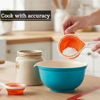 Set Of 4 Collapsible Orange Silicone Measuring Cups | Zing
