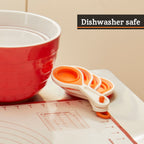 Set Of 4 Collapsible Orange Silicone Measuring Cups | Zing