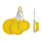 Yellow Collapsible Silicone Measuring Cups | Zing