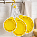 Yellow Collapsible Silicone Measuring Cups | Zing