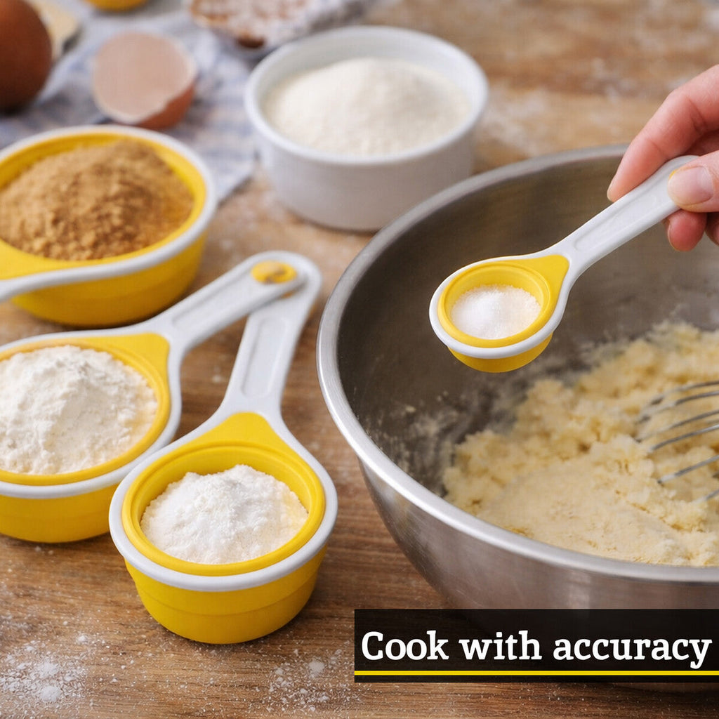 Yellow Collapsible Silicone Measuring Cups | Zing
