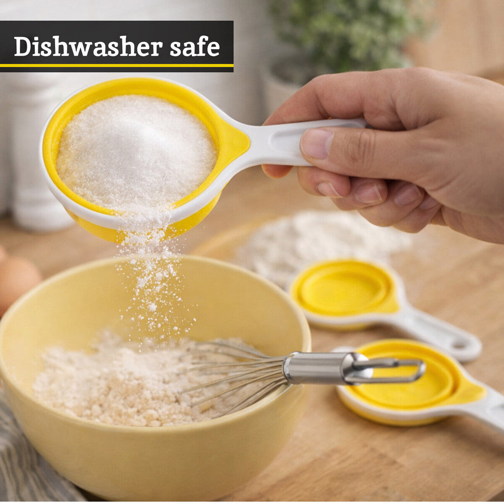 Yellow Collapsible Silicone Measuring Cups | Zing