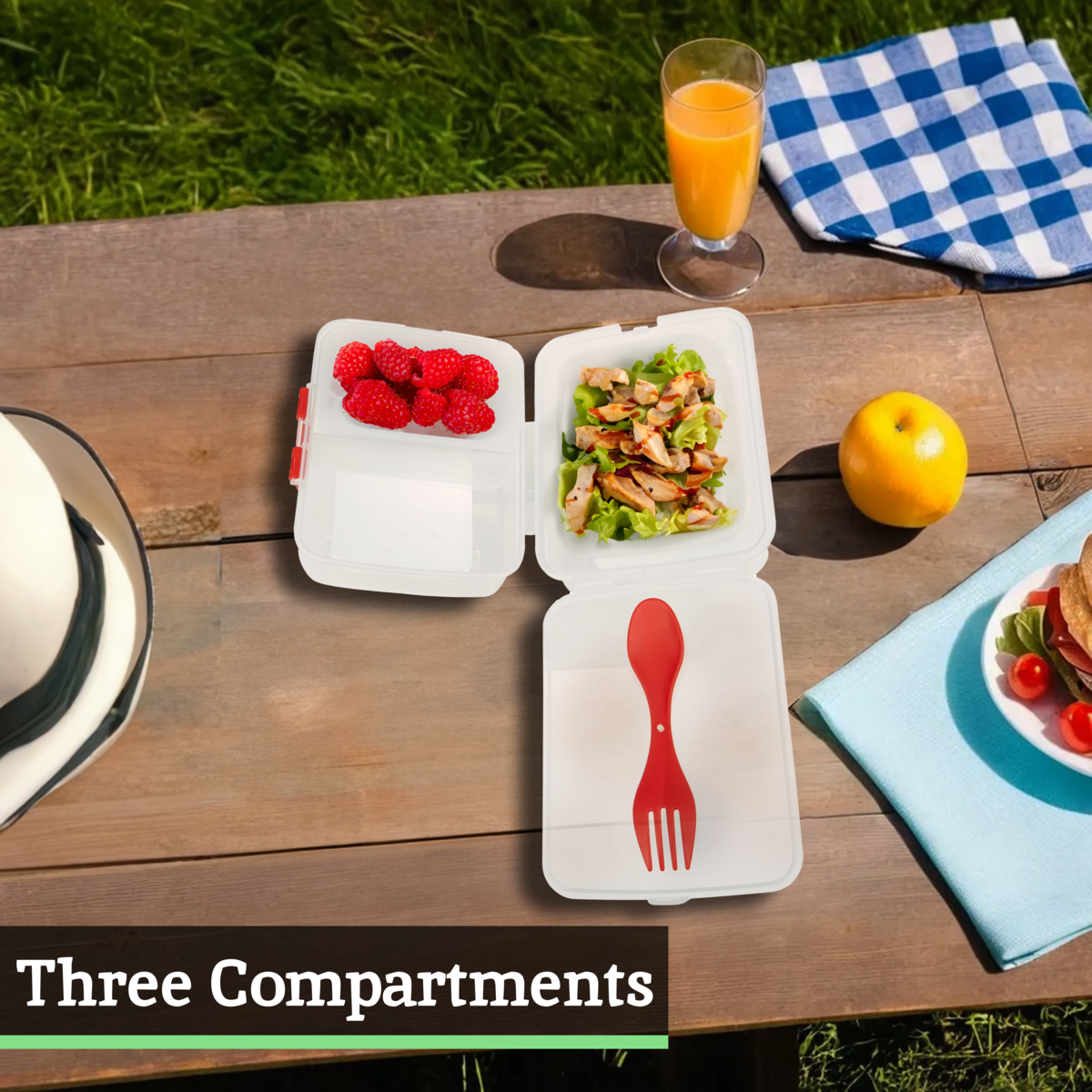 3 Compartments Lunch Box | Grub Tub