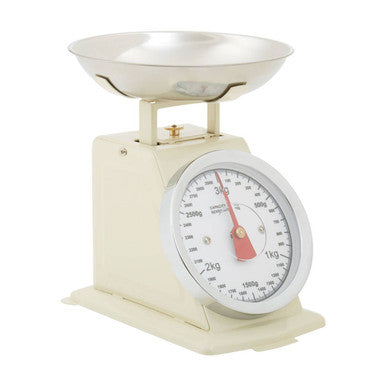 3Kg Cream Retro Kitchen Scale | Olivier