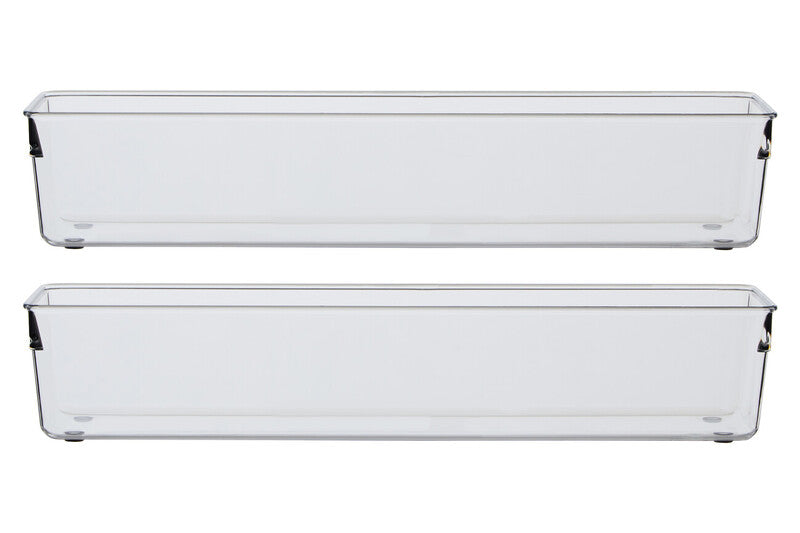Set of Two Large Clear Kitchen Organisers | Romm