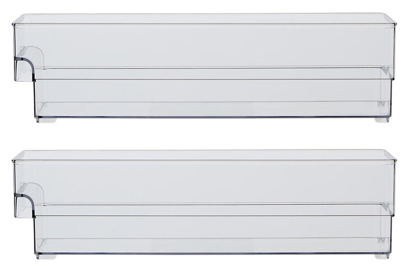 Set of Two Small Stackable Fridge Storage Trays | Romm
